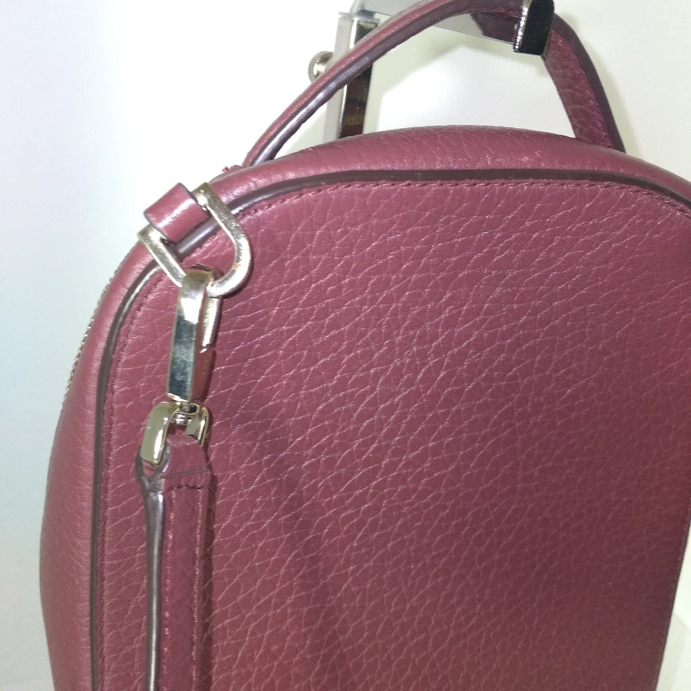 Authentic Kate Spade New York Burgundy Leather Mini Caden Carter Backpack